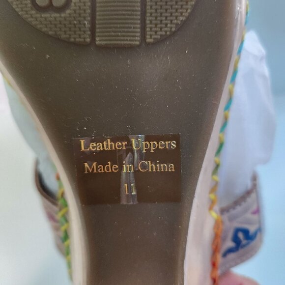 Elite By Corkys NIB Pacific Gray Leather Slip On Mules Sandals Size 11 - Picture 8 of 12